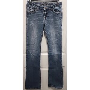 dELIAs Jeans Junior 3 4L Bailey Retro Y2K Blue Med Wash Flare  Classic Distress
